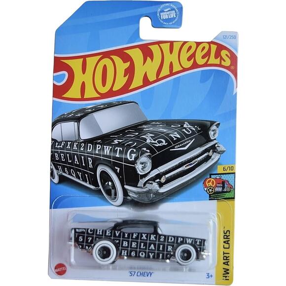 Hot Wheels 57 Chevy Negro Hw Art Cars | 2024 | Meses sin interés